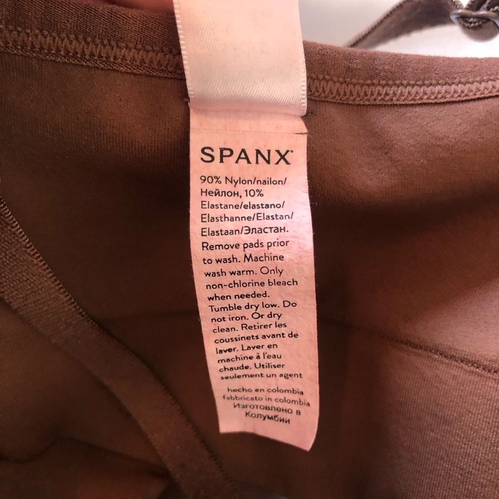 Spanx Ecocare Longline Brown Padded Bralette Size L - Picture 7 of 8